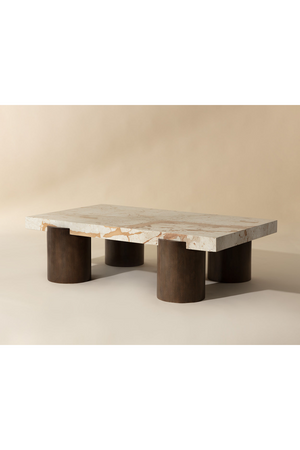   Modern European furniture - Cream Breccia Marble Coffee Table - www.oroa.com | Oroa.com