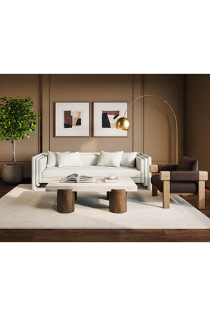   Modern European furniture - Cream Breccia Marble Coffee Table - www.oroa.com | Oroa.com