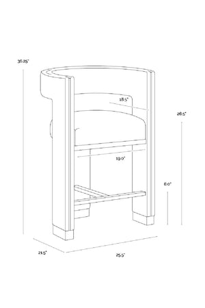 Modern European furniture - Modern 3-Legged Counter Stool - www.oroa.com