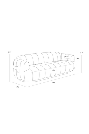   Modern European furniture - Channeled Cream Sofa - www.oroa.com | Oroa.com