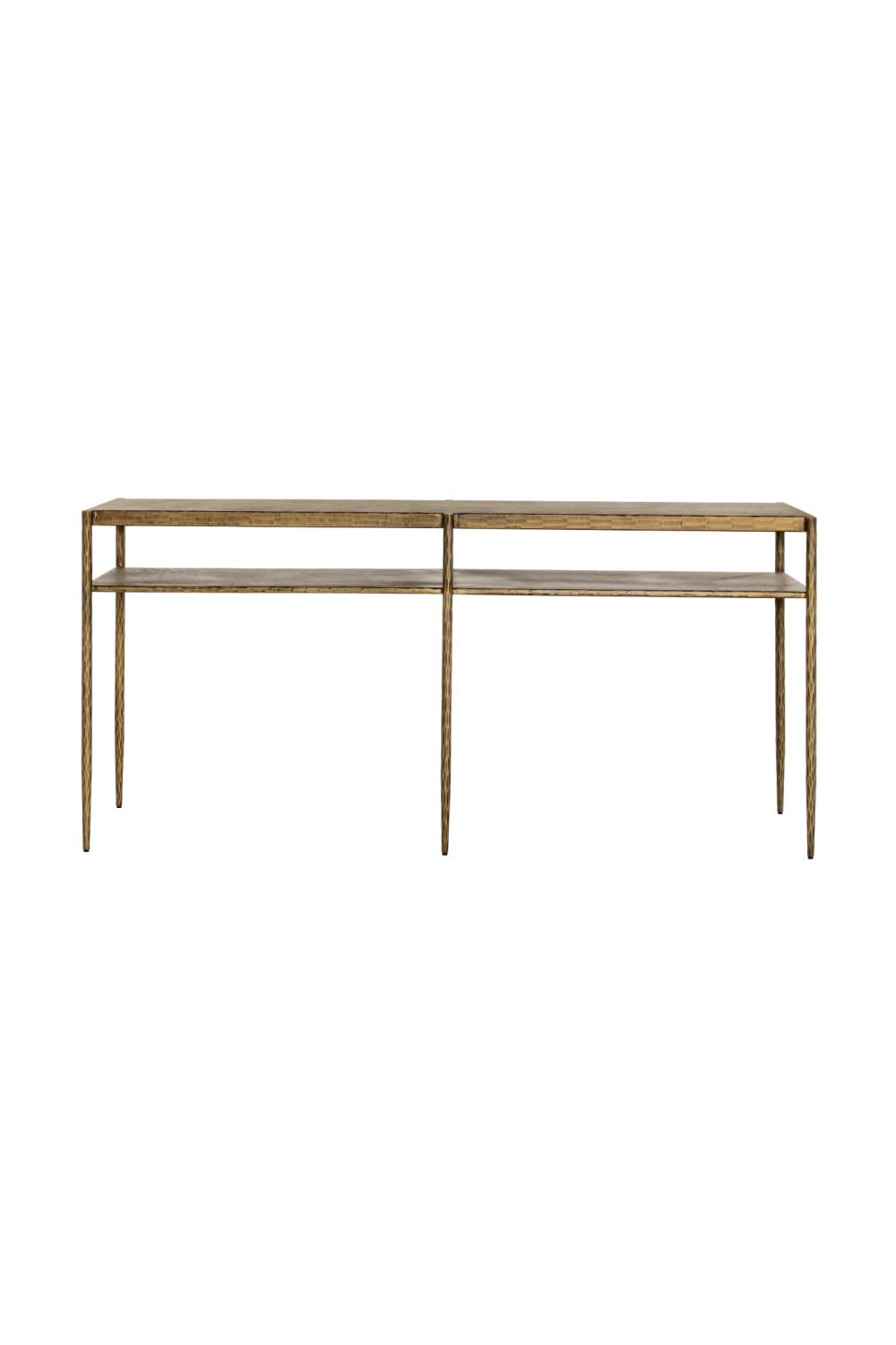   Modern European furniture - Antique Brass 2-Layer Console Table - www.oroa.com | Oroa.com