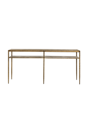   Modern European furniture - Antique Brass 2-Layer Console Table - www.oroa.com | Oroa.com