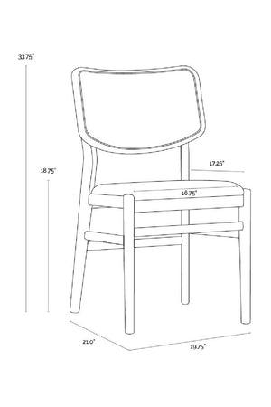   Modern European furniture - Black Cushioned Seat Dining Chairs (2) - www.oroa.com | Oroa.com