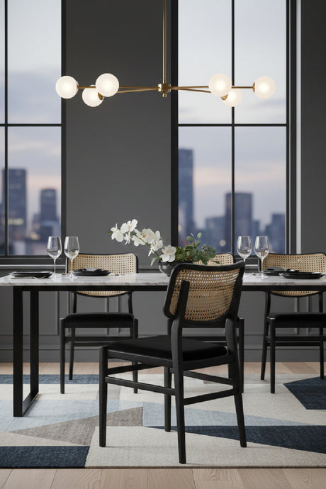   Modern European furniture - Black Cushioned Seat Dining Chairs (2) - www.oroa.com | Oroa.com