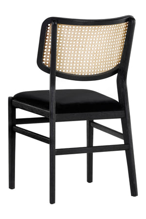   Modern European furniture - Black Cushioned Seat Dining Chairs (2) - www.oroa.com | Oroa.com
