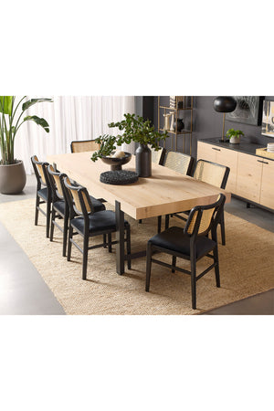   Modern European furniture - Black Cushioned Seat Dining Chairs (2) - www.oroa.com | Oroa.com