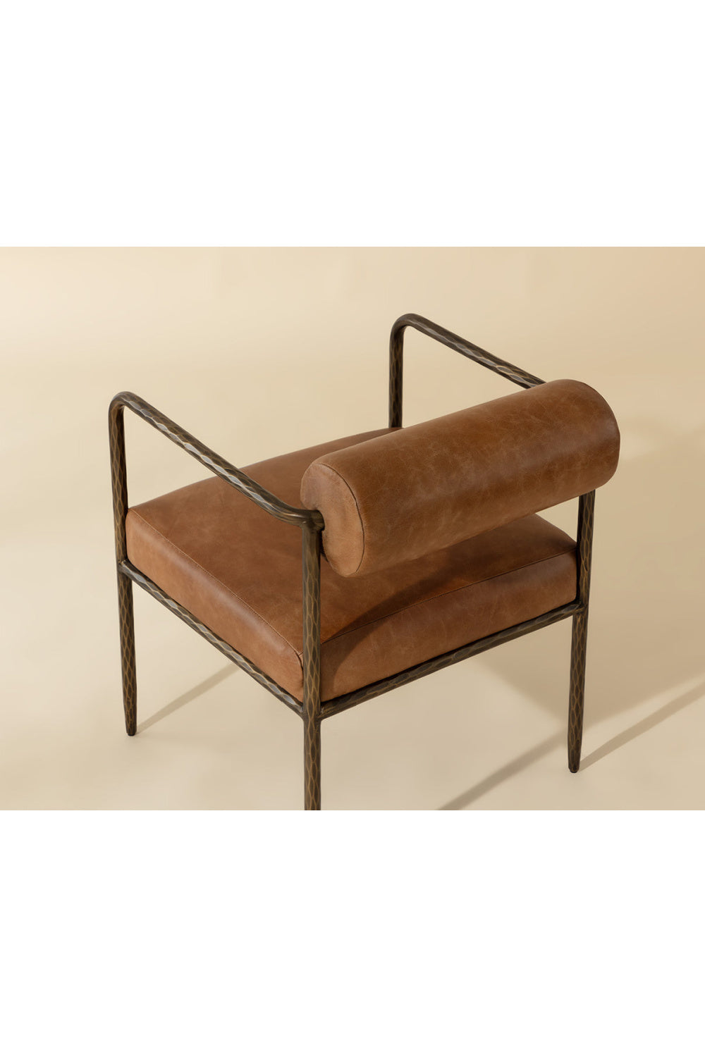   Modern European furniture - Leather Bolster-Back Dining Chair - www.oroa.com | Oroa.com