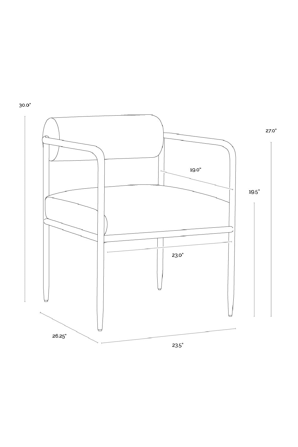   Modern European furniture - Leather Bolster-Back Dining Chair - www.oroa.com | Oroa.com