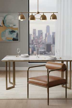   Modern European furniture - Leather Bolster-Back Dining Chair - www.oroa.com | Oroa.com