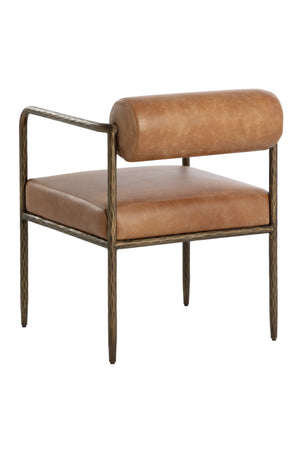   Modern European furniture - Leather Bolster-Back Dining Chair - www.oroa.com | Oroa.com