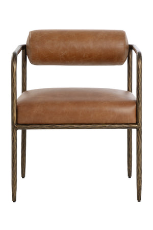   Modern European furniture - Leather Bolster-Back Dining Chair - www.oroa.com | Oroa.com