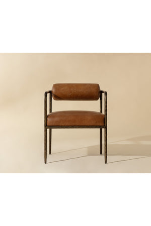   Modern European furniture - Leather Bolster-Back Dining Chair - www.oroa.com | Oroa.com