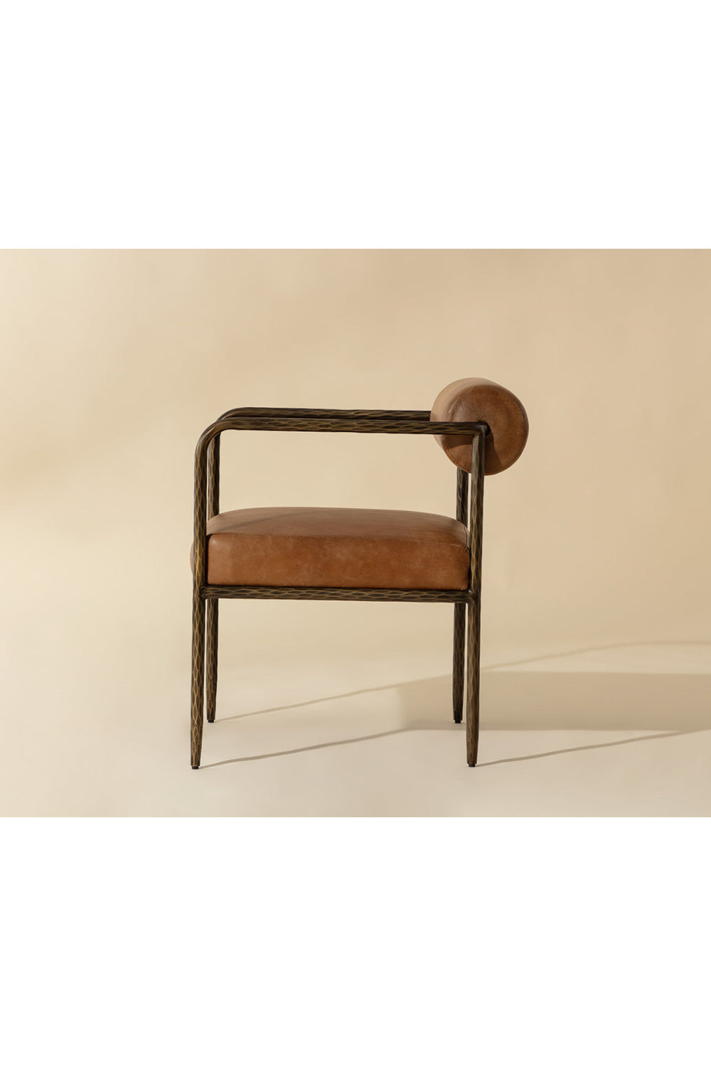  Modern European furniture - Leather Bolster-Back Dining Chair - www.oroa.com | Oroa.com