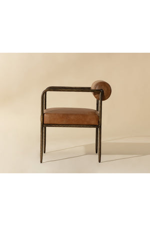   Modern European furniture - Leather Bolster-Back Dining Chair - www.oroa.com | Oroa.com