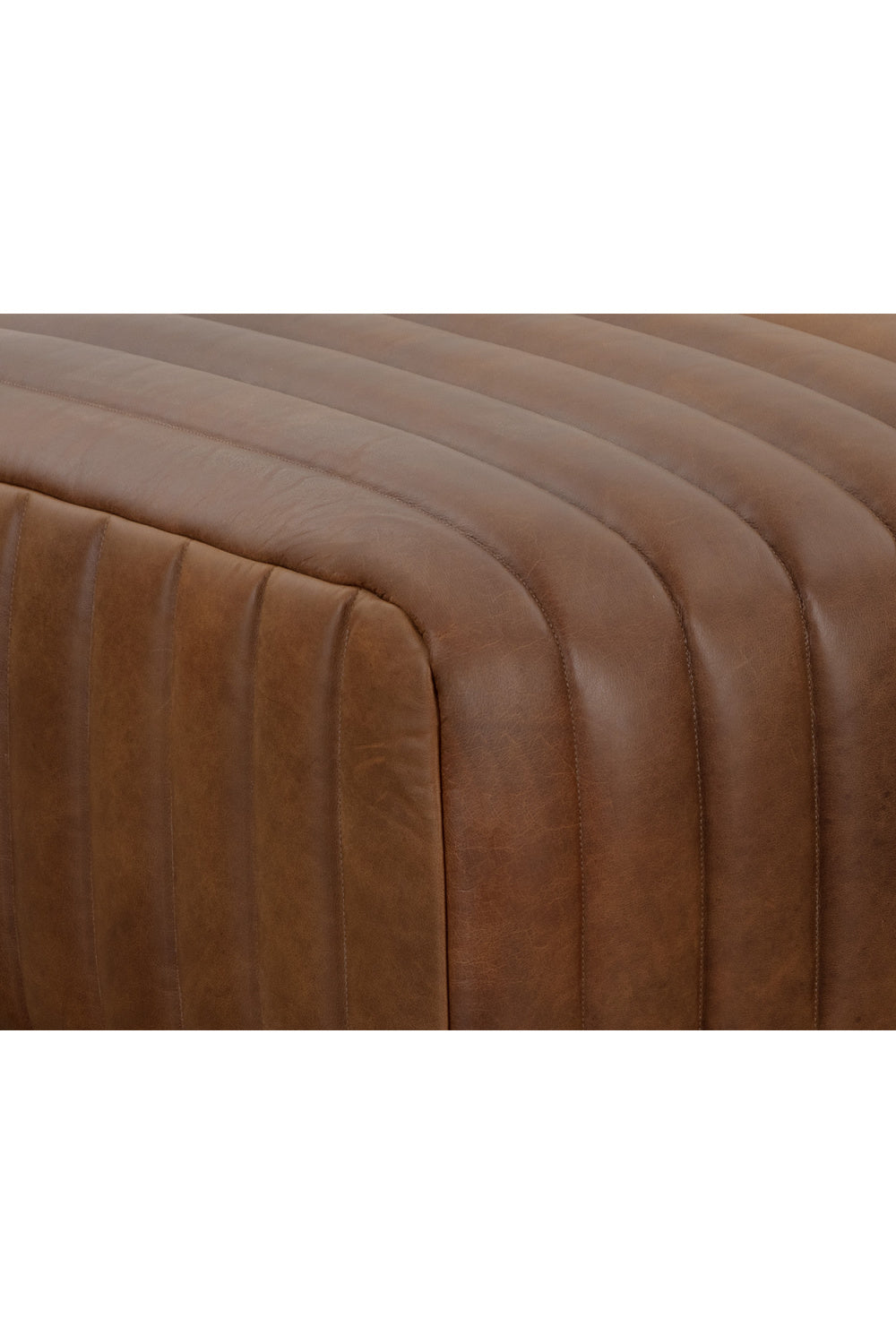 Modern European furniture - Italian Textured Leather Ottoman - www.oroa.com