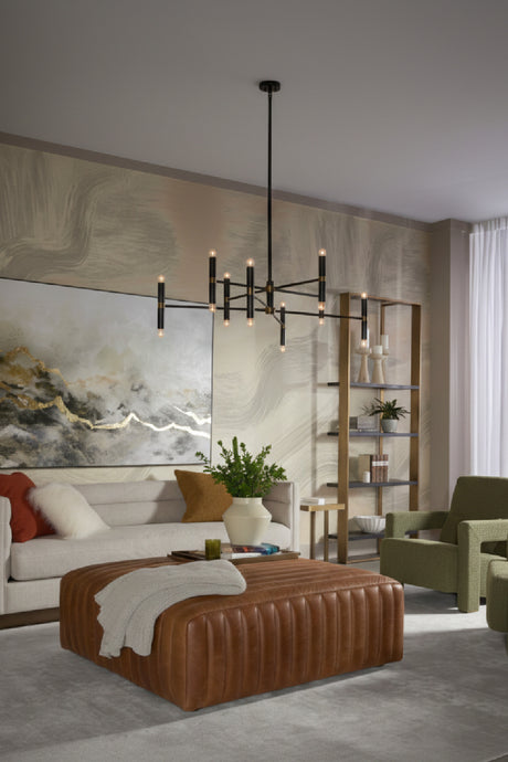 Modern European furniture - Italian Textured Leather Ottoman - www.oroa.com