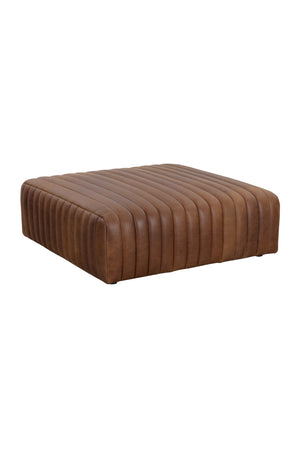 Modern European furniture - Italian Textured Leather Ottoman - www.oroa.com