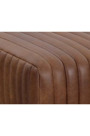Modern European furniture - Italian Textured Leather Ottoman - www.oroa.com