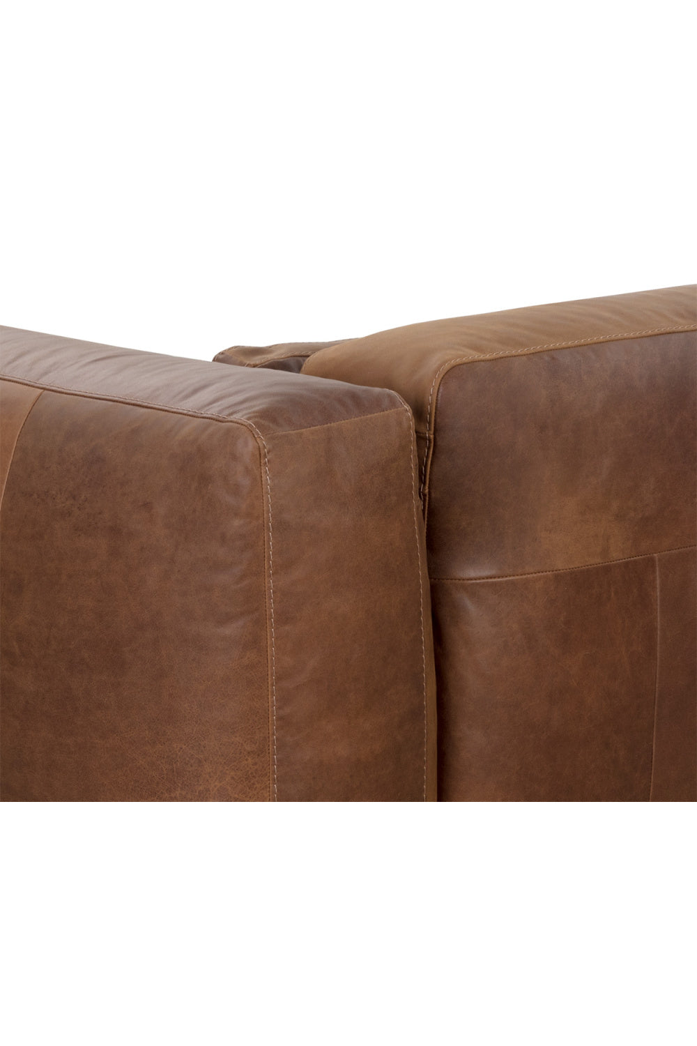 Modern European furniture - Brown Leather Chaise Sofa - www.oroa.com
