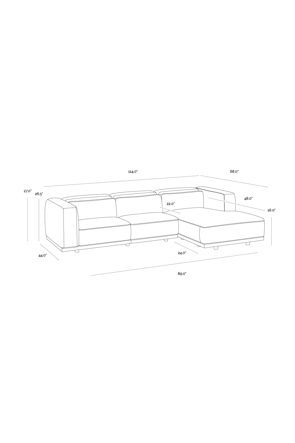 Modern European furniture - Brown Leather Chaise Sofa - www.oroa.com
