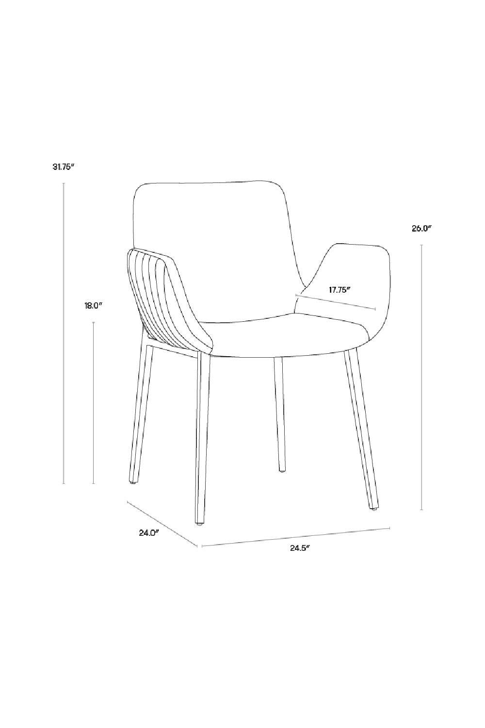 Modern European furniture - Leather Look Scooped Dining Armchair - www.oroa.com