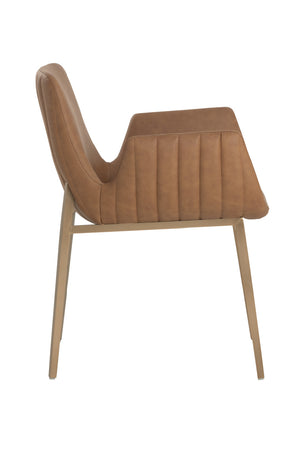 Modern European furniture - Leather Look Scooped Dining Armchair - www.oroa.com