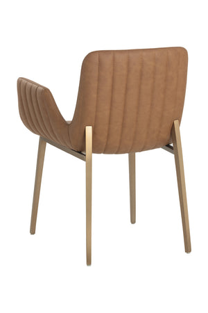 Modern European furniture - Leather Look Scooped Dining Armchair - www.oroa.com