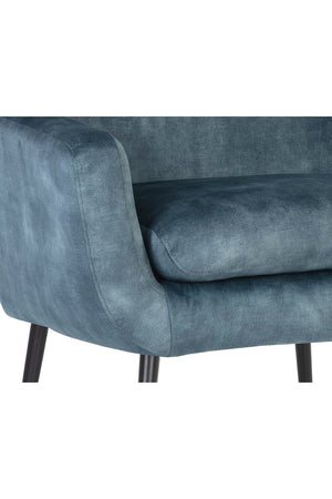 Modern European furniture - Blue Fabric Lounge Chair - www.oroa.com