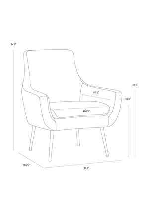 Modern European furniture - Blue Fabric Lounge Chair - www.oroa.com