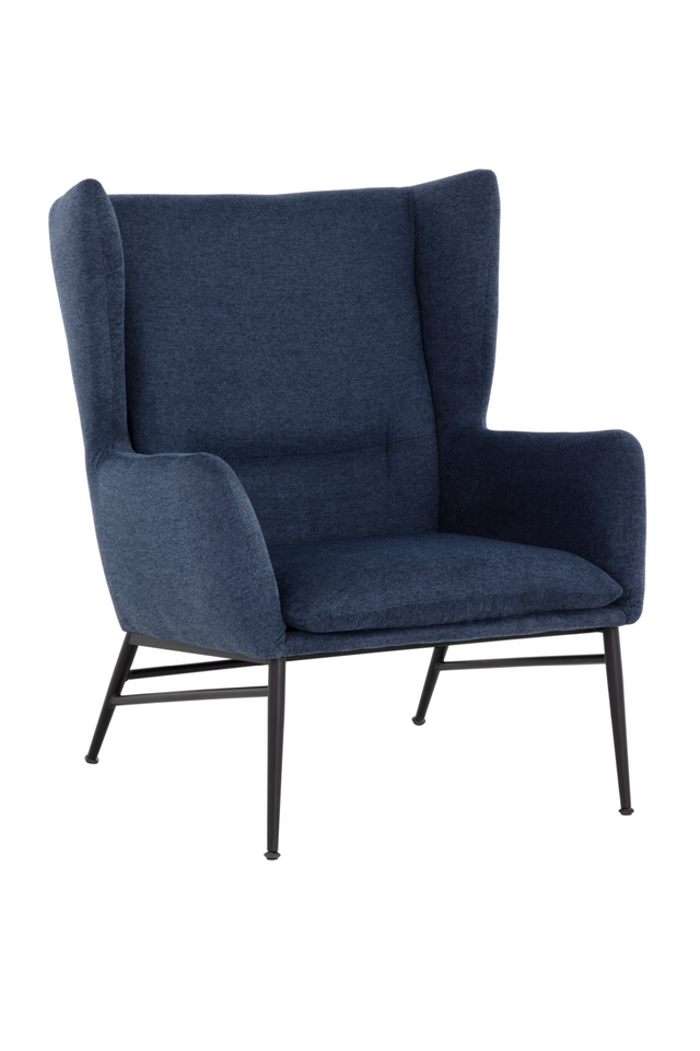 Modern European furniture - Blue Wingback Lounge Chair - www.oroa.com