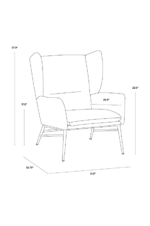   Modern European furniture - Blue Wingback Lounge Chair - www.oroa.com | Oroa.com