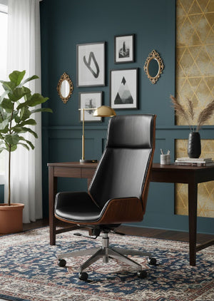 Modern European furniture - High-back Leather Look Office Chair - www.oroa.com
