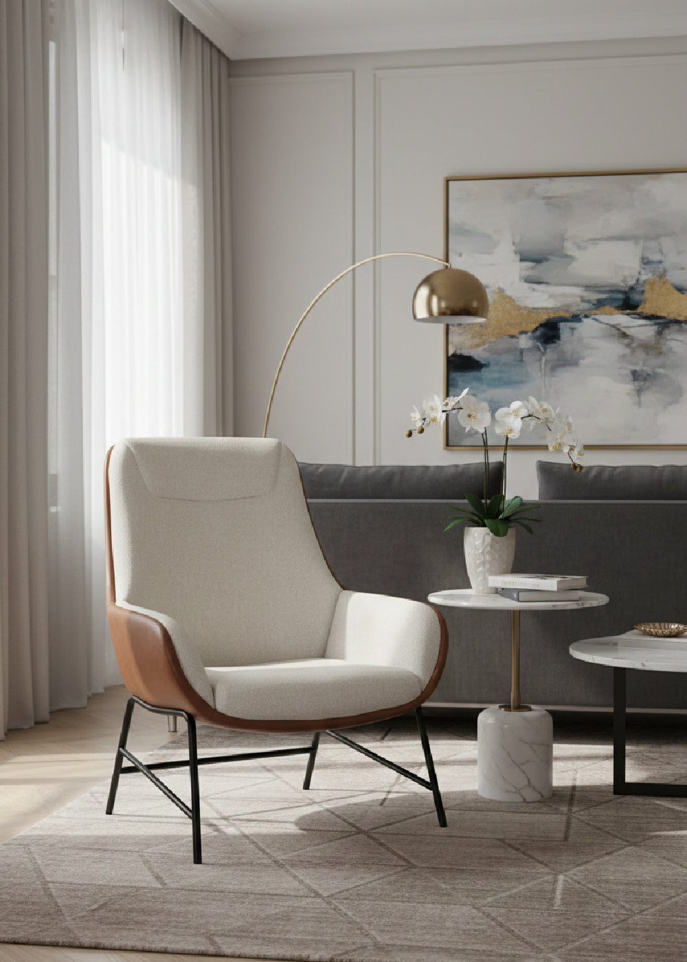 Modern European furniture - Leather Exterior Lounge Chair - www.oroa.com