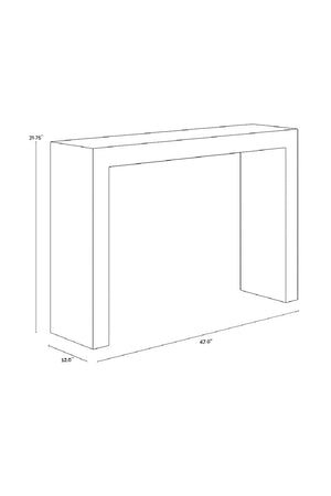   Modern European furniture - Black Marble-Look Indoor/Outdoor Console Table - www.oroa.com | Oroa.com