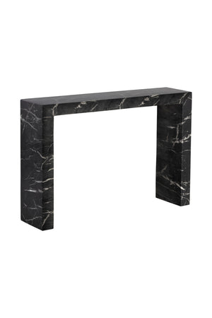   Modern European furniture - Black Marble-Look Indoor/Outdoor Console Table - www.oroa.com | Oroa.com