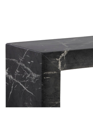   Modern European furniture - Black Marble-Look Indoor/Outdoor Console Table - www.oroa.com | Oroa.com