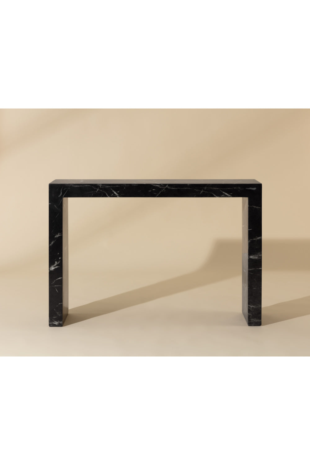   Modern European furniture - Black Marble-Look Indoor/Outdoor Console Table - www.oroa.com | Oroa.com