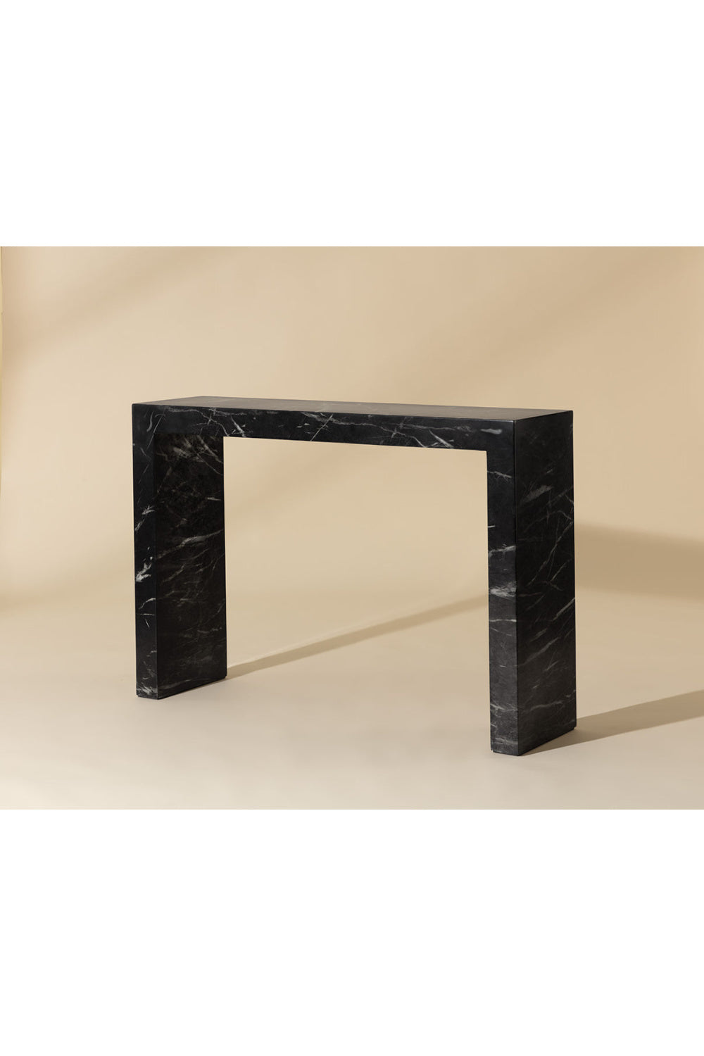   Modern European furniture - Black Marble-Look Indoor/Outdoor Console Table - www.oroa.com | Oroa.com