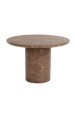   Modern European furniture - Round Indoor/Outdoor Marble Effect Dining Table - www.oroa.com | Oroa.com