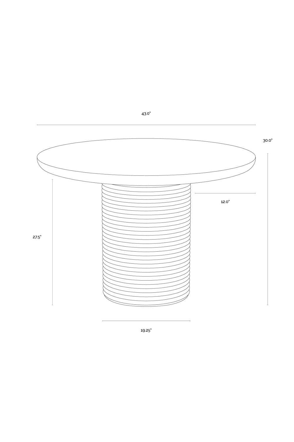  Modern European furniture - Round Indoor/Outdoor Marble Effect Dining Table - www.oroa.com | Oroa.com