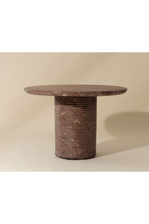   Modern European furniture - Round Indoor/Outdoor Marble Effect Dining Table - www.oroa.com | Oroa.com