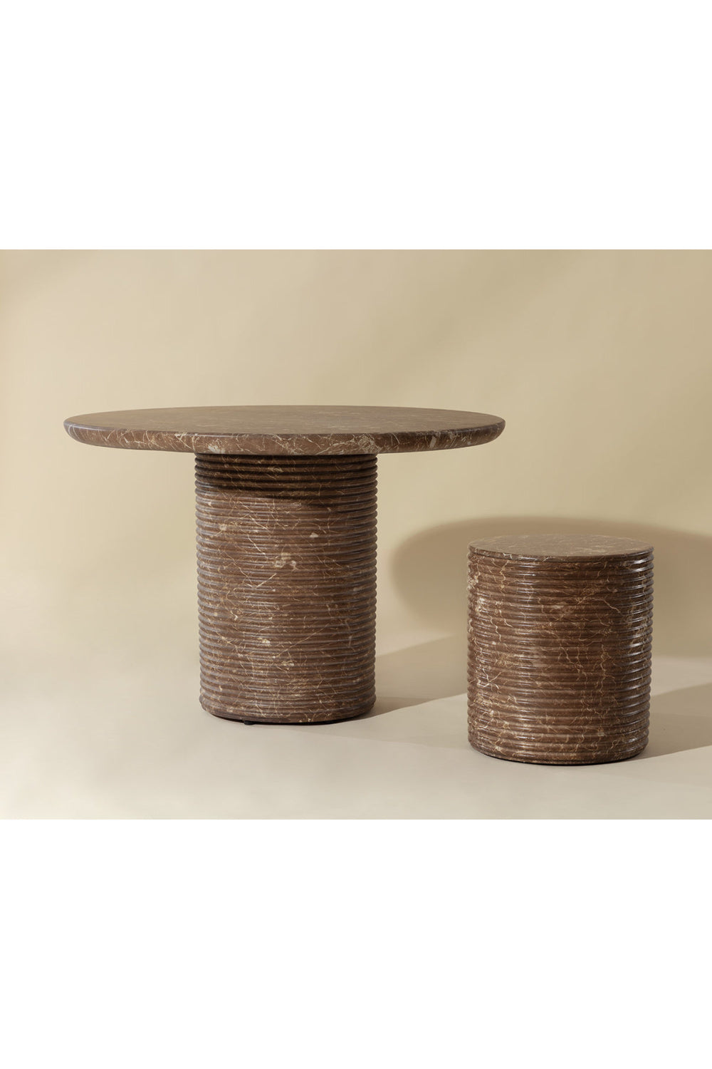   Modern European furniture - Round Indoor/Outdoor Marble Effect Dining Table - www.oroa.com | Oroa.com