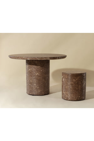   Modern European furniture - Round Indoor/Outdoor Marble Effect Dining Table - www.oroa.com | Oroa.com