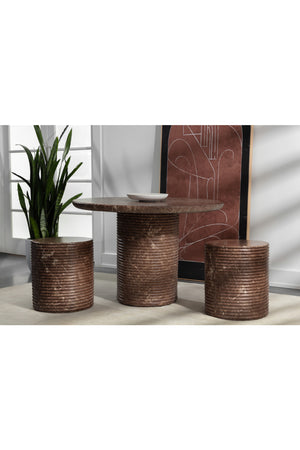   Modern European furniture - Round Indoor/Outdoor Marble Effect Dining Table - www.oroa.com | Oroa.com