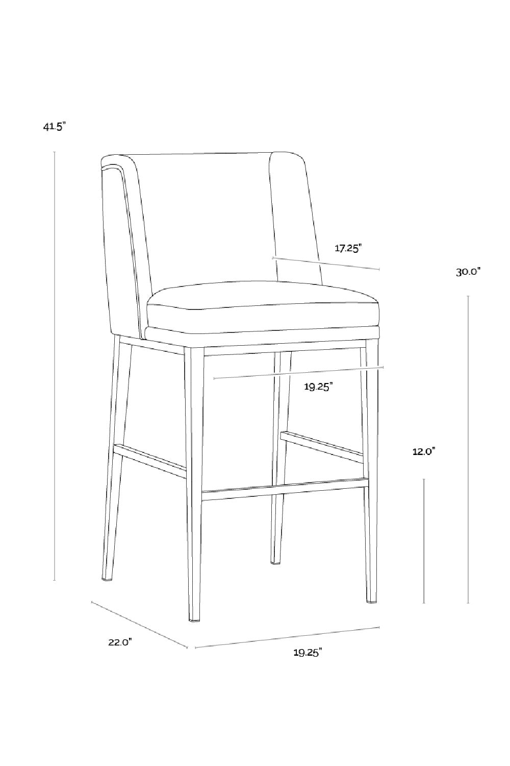 Modern European furniture - Black Bonded Leather Bar Stool - www.oroa.com