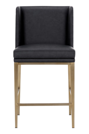  Modern European furniture - Black Leather Counter Stool - www.oroa.com | Oroa.com