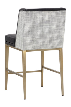   Modern European furniture - Black Leather Counter Stool - www.oroa.com | Oroa.com