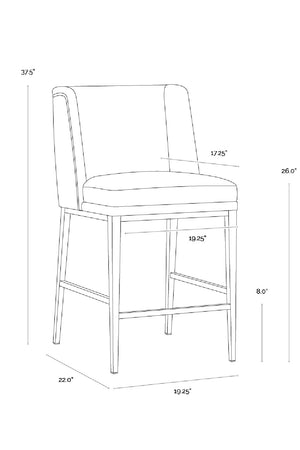   Modern European furniture - Black Leather Counter Stool - www.oroa.com | Oroa.com