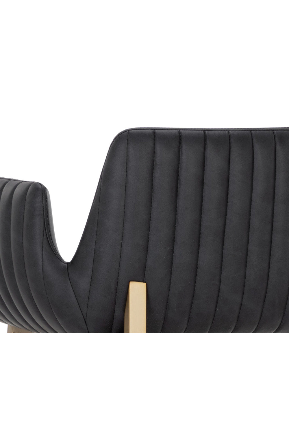 Modern European furniture - Leather-Look Channeled Arm Counter Stool - www.oroa.com