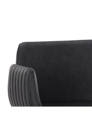 Modern European furniture - Leather-Look Channeled Arm Counter Stool - www.oroa.com